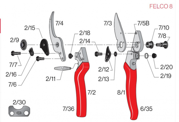 Лезвие FELCO 8 (7/3) Лезвие FELCO 8 (7/3)