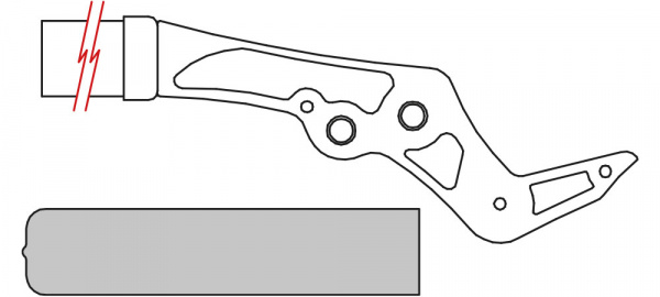 Ручка+держатель наковальни T10-R12 для сучкорезов Vesco T10-20 80см Ручка+держатель наковальни T10-R12 для сучкорезов Vesco T10-20 80см