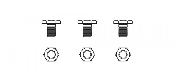 Болт центральный + гайка A1-R4 для секаторов Vesco серии А Болт центральный + гайка A1-R4 для секаторов Vesco серии А
