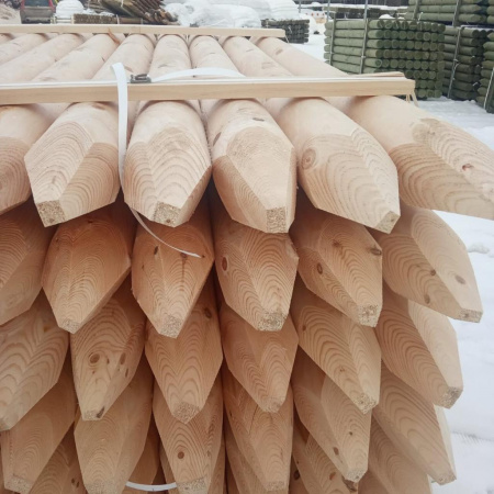 Столбы деревянные оцилиндрованные Столбы деревянные оцилиндрованные