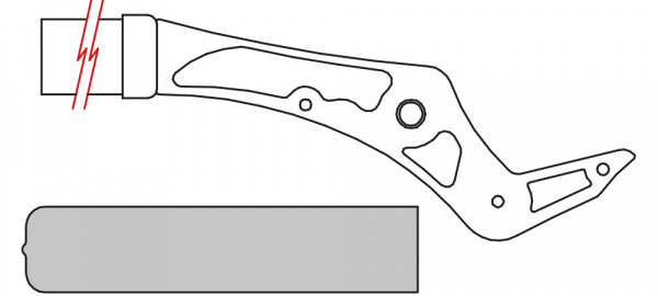 Ручка+держатель наковальни T30-R12 для сучкорезов Vesco T30-40 80см Ручка+держатель наковальни T30-R12 для сучкорезов Vesco T30-40 80см
